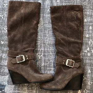 Sole Society Gray Suede Boots 6